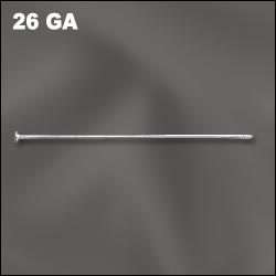 Sterling Silver 26 gauge (Lite) Head Pins (10)  