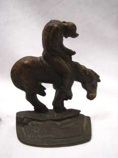 PR CAST IRON BOOK ENDS END OF THE TRAIL BOOKENDS HORSE  