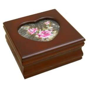 Exquisite Musical Jewelry Box with A Gorgeous Stained Glass Heart 