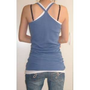  Blue Cross Back Tank Top Mixed And Match One Size Fit XS S 