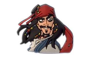   Flag Black Pearl Disney Jack Sparrow Jibbitz Crocs Shoe Charm  