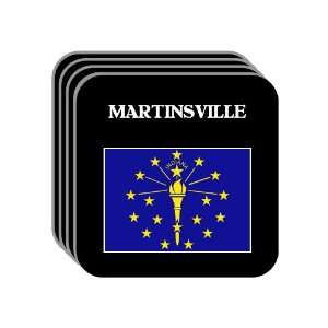  US State Flag   MARTINSVILLE, Indiana (IN) Set of 4 Mini 