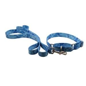  Martingale Large Blue Bone Camo Patterned Dog Collar 