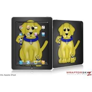  iPad Skin   Puppy Dogs on Black   fits Apple iPad by 
