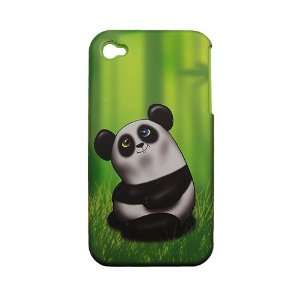 iPhone 4S Hybrid Case 2in1 Rubber Green Panda Silicon 4S/4 Verizon/AT 
