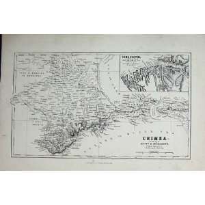 Map Crimea Sebastopol Black Sea Kalamita Kerkinet