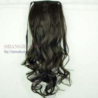   Hair Extension Wavy Long Curly Party Costume Women Black//Brown  