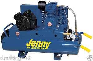 NEW Jenny Air Compressor K15A 8P, 1.5 HP 115V Electric Motor, KU Pump 