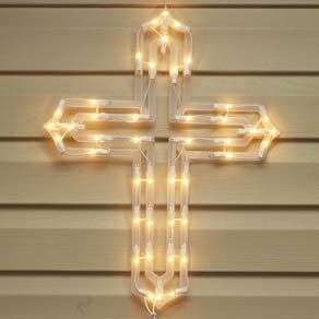 LIGHTED CROSS LIGHT easter decoration / great for all year ~NEW~ *FREE 