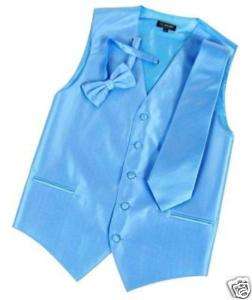 V68/ New Mens Tuxedo Wedding Vest by Milani+ Lite Blue  