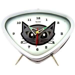  Alarm Clock Gray Kitty Cat White Electronics