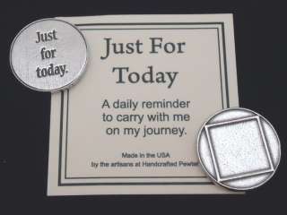 Just For Today Recovery Pocket Token with Poem  