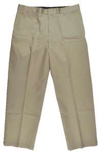   Slacks Pants ANTI WRINKLE flat front NO iron KHAKI Size 36 x 30  