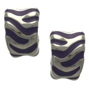  Louanna Silver Lilac Clip On Earrings Jewelry