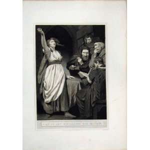 Joan Arc Declaring Mission1796 Opie Holloway Old Print  