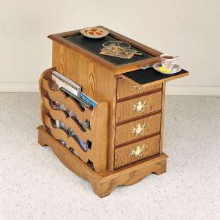 Powell Nostalgic Oak Magazine Cabinet End Table 469 081438046907 