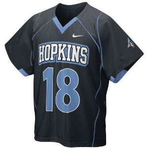  Nike Johns Hopkins Blue Jays #18 Black Replica Lacrosse 