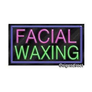  Facial Waxing Neon Sign, Background MaterialClear 