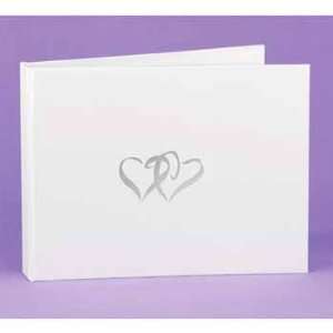  New   White Linked Heart Guest Book by WMU: Home & Kitchen