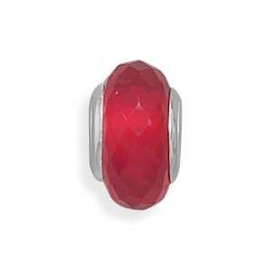 July Birthstone Ruby Glass Bead fits Biagi Pandora Chamilia Bracelet
