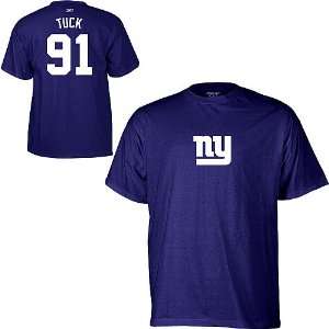   New York Giants Justin Tuck Name & Number T Shirt: Sports & Outdoors