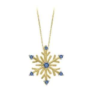   ct. Blue Diamond Snow Flake Pendant with Chain: Katarina: Jewelry