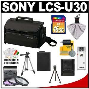  Sony LCS U30 Large Carrying Case (Black) with 16GB Card 