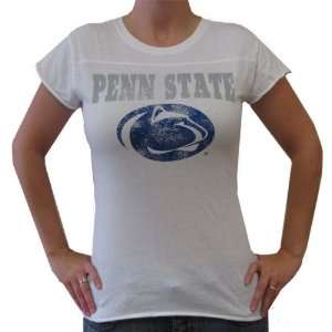  Penn State Womens Overdyed Chest Seam White T Shirt by 