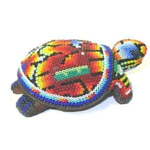  Land Turtle ~ 4 Inch Huichol Bead Art