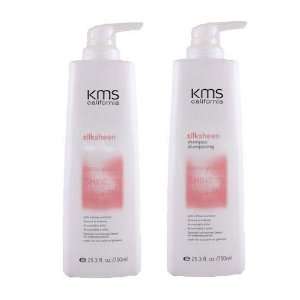  KMS Silk Sheen Shampoo and Conditioner Duo (25.3 oz each 