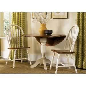  Low Country Drop Leaf Pedestal Table   Sand: Furniture 