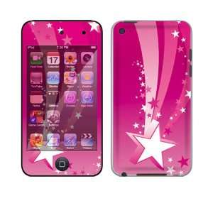  Apple iPod Touch 4th Gen Skin Decal Sticker   Pink Stars 