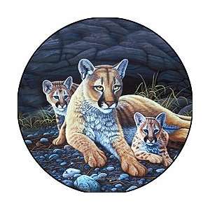 Mountain Lion And Cubs Spare Tire Cover