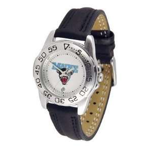 Black Bears Suntime Ladies Sports Watch w/ Leather Band   NCAA College 