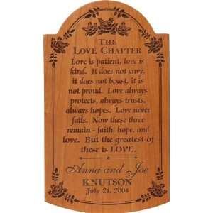  Personalized Carved Love Chapter Plaque