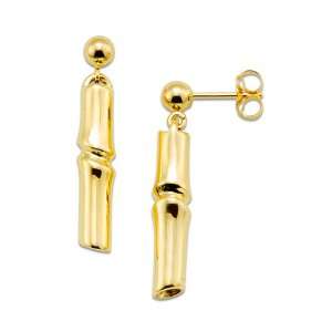   Bamboo Earrings in 14K Yellow Gold: Maui Divers of Hawaii: Jewelry