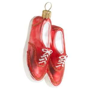  Ornaments To Remember Boat Shoes (coral) Hand Blown Glass Ornament 
