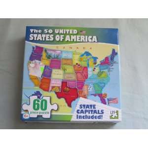   50 United States of America Jigsaw Puzzle   60 Pieces: Toys & Games