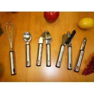    5 Piece Kitchen Utensil Set Stainless Steel: Kitchen & Dining