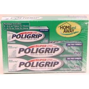 Poligrip super strong all day hold zinc free formula denture adhesive 