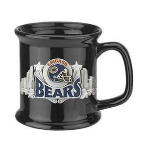 NFL Coffee Mug   Pewter Logo Chicago Bears: Sports 