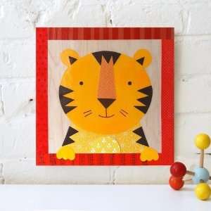  Limited Edition Collage on Wood   Tiger