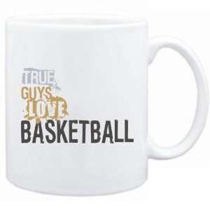    New  True Guys Love Basketball  Mug Sports: Home & Kitchen