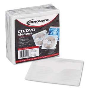   CD/DVD Sleeves For Ring Binder 100/Pack Protects Against Scratches