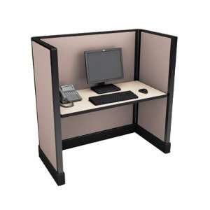  Cube Solutions Mid Height Call Center Cubicle, Single 