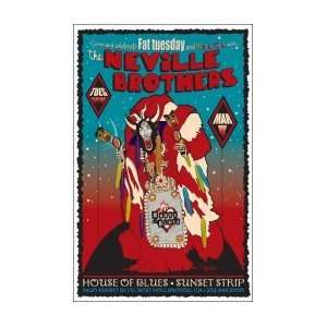  NEVILLE BROTHERS   Limited Edition Concert Poster   by 