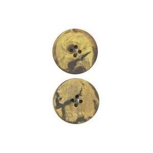    Green Earth Buttons Yellow Fort Horn 1 1/8in (3 Pack)