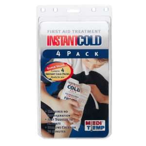  Medi Temp Single Use Instant Cold Pack (4 Packs) Health 