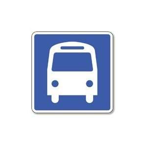  Bus and Bus Stop Symbol Sign   8x8
