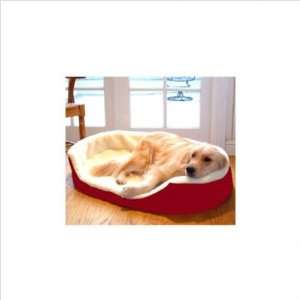  Lounger Orthopedic Dog Bed Fabric: Red, Size: Large (24 x 